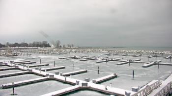 Weather camera view of Waukegan Harbor and Marina.