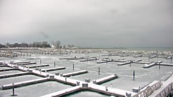 Weather camera view of Waukegan Harbor and Marina.