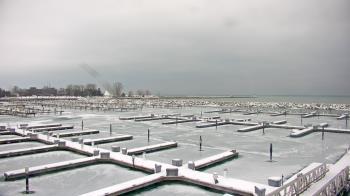 Weather camera view of Waukegan Harbor and Marina.