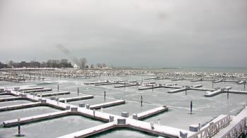 Weather camera view of Waukegan Harbor and Marina.