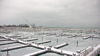 Weather camera view of Waukegan Harbor and Marina.