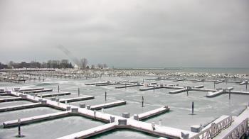 Weather camera view of Waukegan Harbor and Marina.