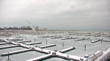 Weather camera view of Waukegan Harbor and Marina.