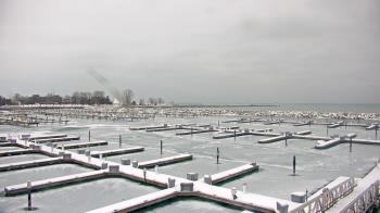 Weather camera view of Waukegan Harbor and Marina.