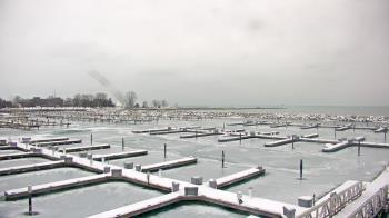 Weather camera view of Waukegan Harbor and Marina.