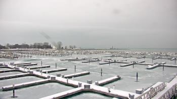 Weather camera view of Waukegan Harbor and Marina.