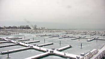 Weather camera view of Waukegan Harbor and Marina.