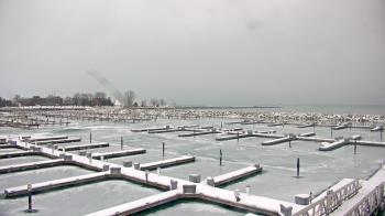 Weather camera view of Waukegan Harbor and Marina.