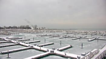 Weather camera view of Waukegan Harbor and Marina.