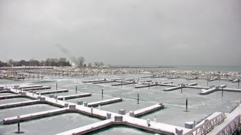 Weather camera view of Waukegan Harbor and Marina.