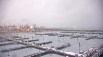 Weather camera view of Waukegan Harbor and Marina.