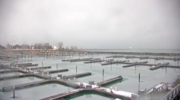 Weather camera view of Waukegan Harbor and Marina.