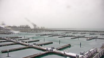 Weather camera view of Waukegan Harbor and Marina.