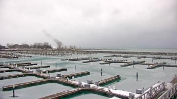 Weather camera view of Waukegan Harbor and Marina.