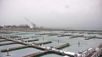 Weather camera view of Waukegan Harbor and Marina.
