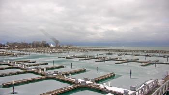 Weather camera view of Waukegan Harbor and Marina.