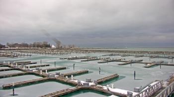 Weather camera view of Waukegan Harbor and Marina.