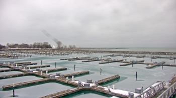 Weather camera view of Waukegan Harbor and Marina.