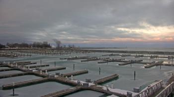 Weather camera view of Waukegan Harbor and Marina.