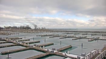 Weather camera view of Waukegan Harbor and Marina.