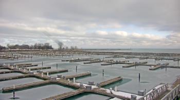 Weather camera view of Waukegan Harbor and Marina.