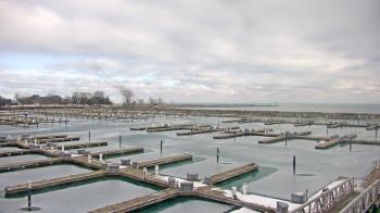 Weather camera view of Waukegan Harbor and Marina.