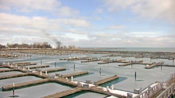 Weather camera view of Waukegan Harbor and Marina.