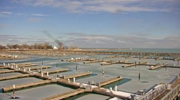 Weather camera view of Waukegan Harbor and Marina.