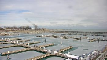 Weather camera view of Waukegan Harbor and Marina.