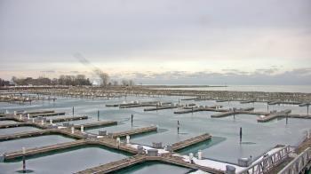 Weather camera view of Waukegan Harbor and Marina.