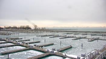 Weather camera view of Waukegan Harbor and Marina.