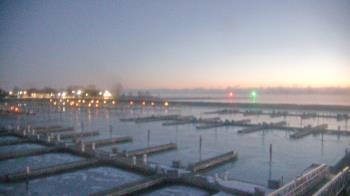 Weather camera view of Waukegan Harbor and Marina.