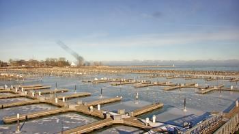Weather camera view of Waukegan Harbor and Marina.