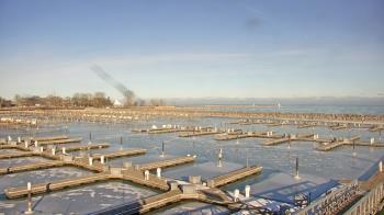 Weather camera view of Waukegan Harbor and Marina.