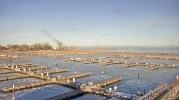 Weather camera view of Waukegan Harbor and Marina.