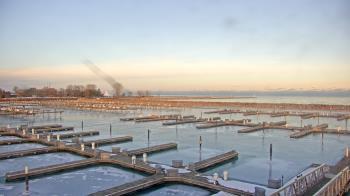 Weather camera view of Waukegan Harbor and Marina.