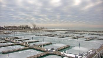Weather camera view of Waukegan Harbor and Marina.