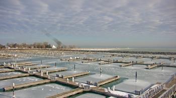 Weather camera view of Waukegan Harbor and Marina.