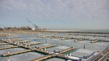 Weather camera view of Waukegan Harbor and Marina.