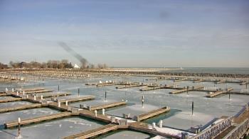 Weather camera view of Waukegan Harbor and Marina.