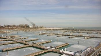 Weather camera view of Waukegan Harbor and Marina.