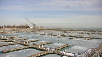 Weather camera view of Waukegan Harbor and Marina.