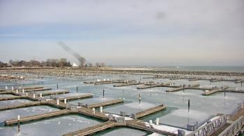 Weather camera view of Waukegan Harbor and Marina.