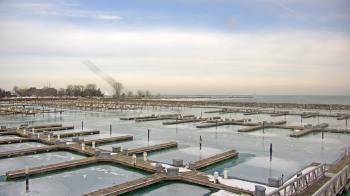 Weather camera view of Waukegan Harbor and Marina.