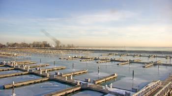 Weather camera view of Waukegan Harbor and Marina.