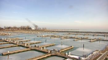 Weather camera view of Waukegan Harbor and Marina.