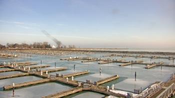 Weather camera view of Waukegan Harbor and Marina.
