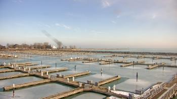 Weather camera view of Waukegan Harbor and Marina.