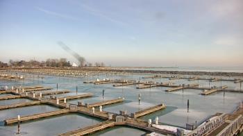 Weather camera view of Waukegan Harbor and Marina.