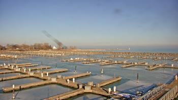 Weather camera view of Waukegan Harbor and Marina.
